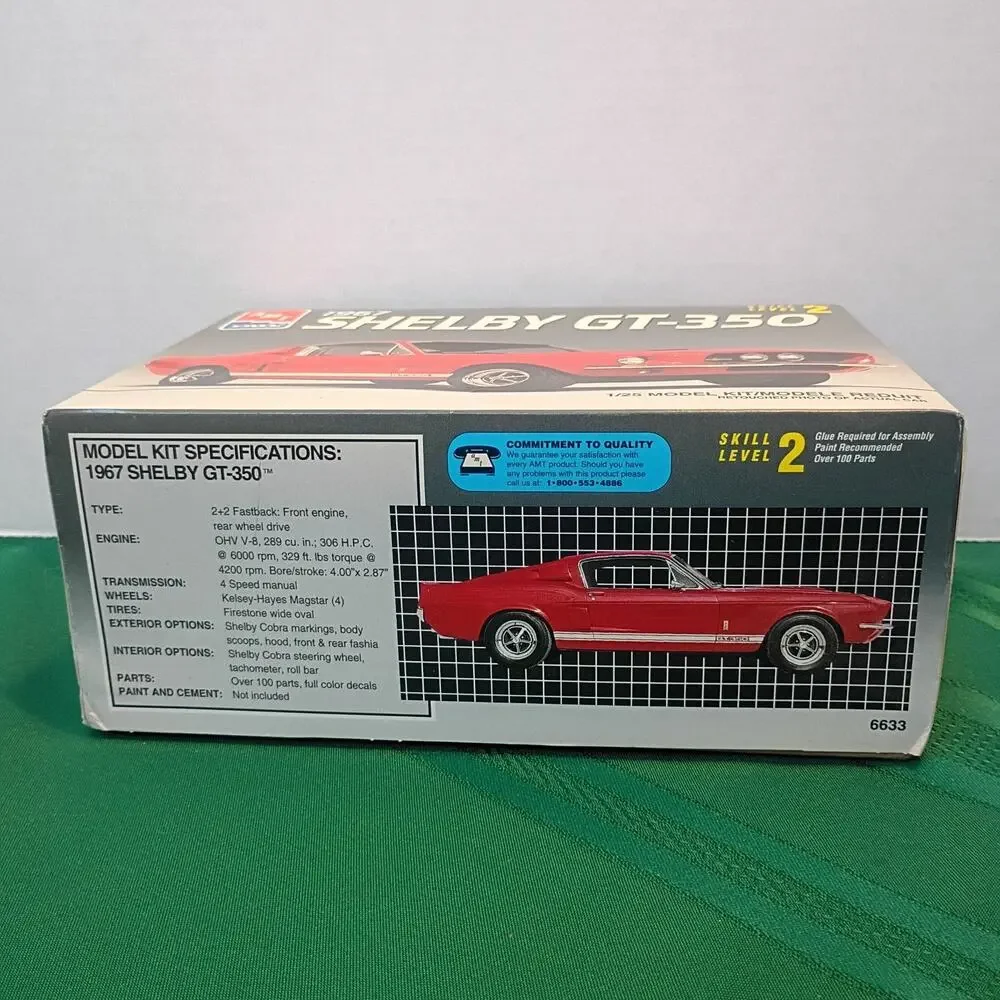 AMT Ertl 1967 Shelby GT-350 1/25 Scale Plastic Model Kit (Skill Level 2) Opened